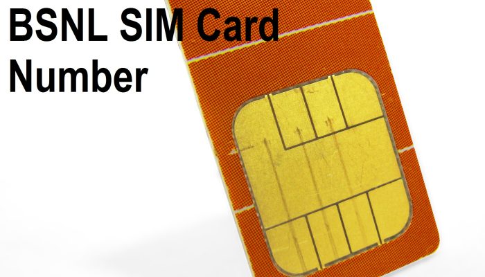BSNL SIM Card Number