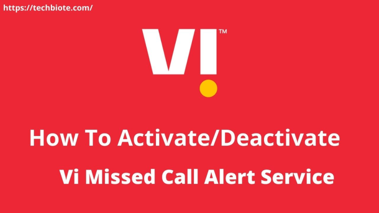 How To Activate/Deactivate Missed Call Alert In Vi Free Service 2022