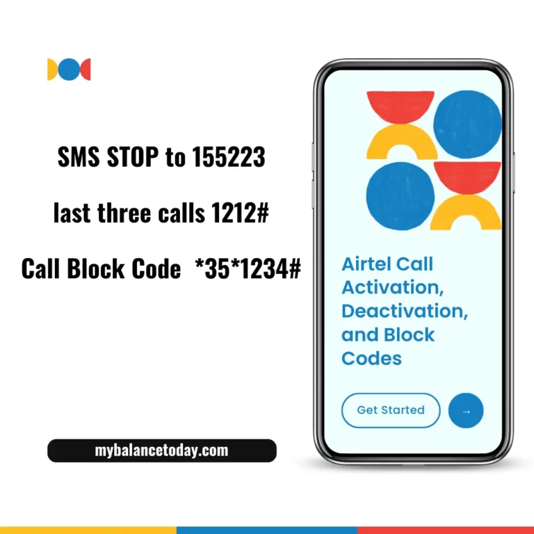 Airtel Call Activation, Deactivation, and Block Codes