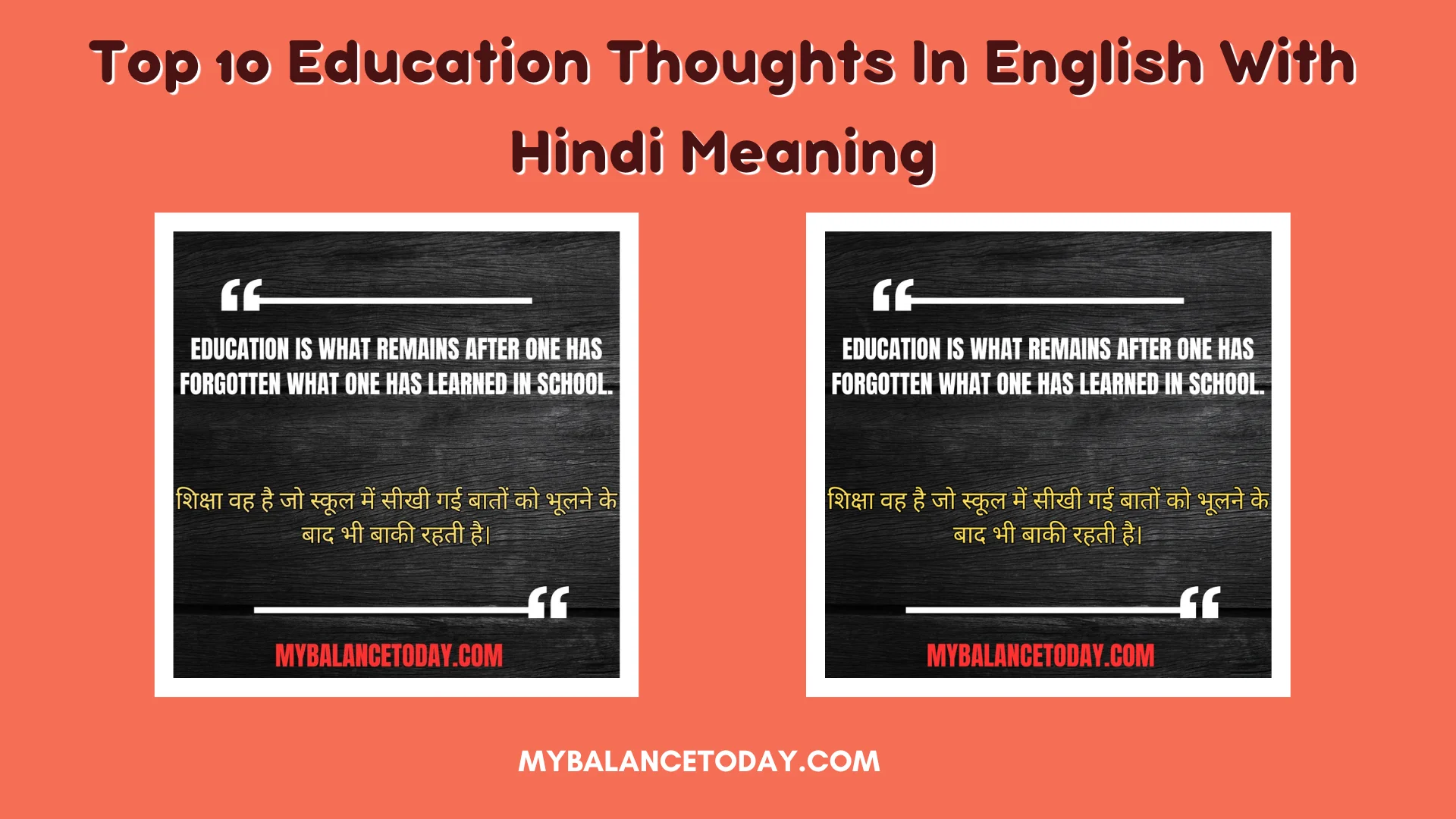Education Thoughts In English With Hindi Meaning