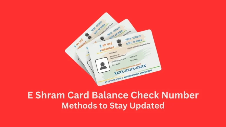 e shram card balance check number