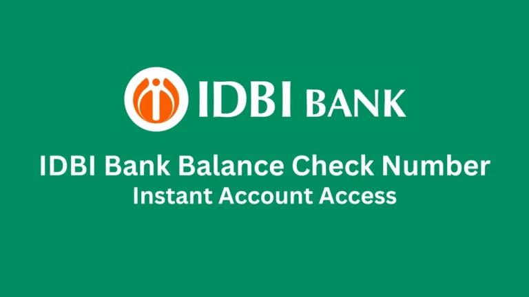 idbi bank balance check number