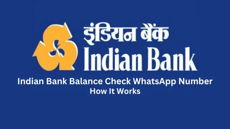 indian bank balance check whatsapp number