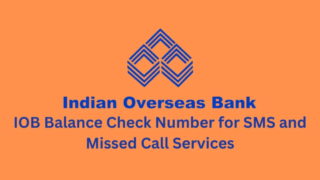 iob balance check number