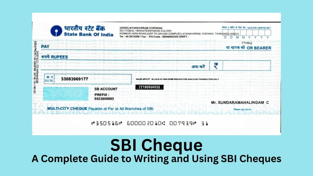 sbi cheque