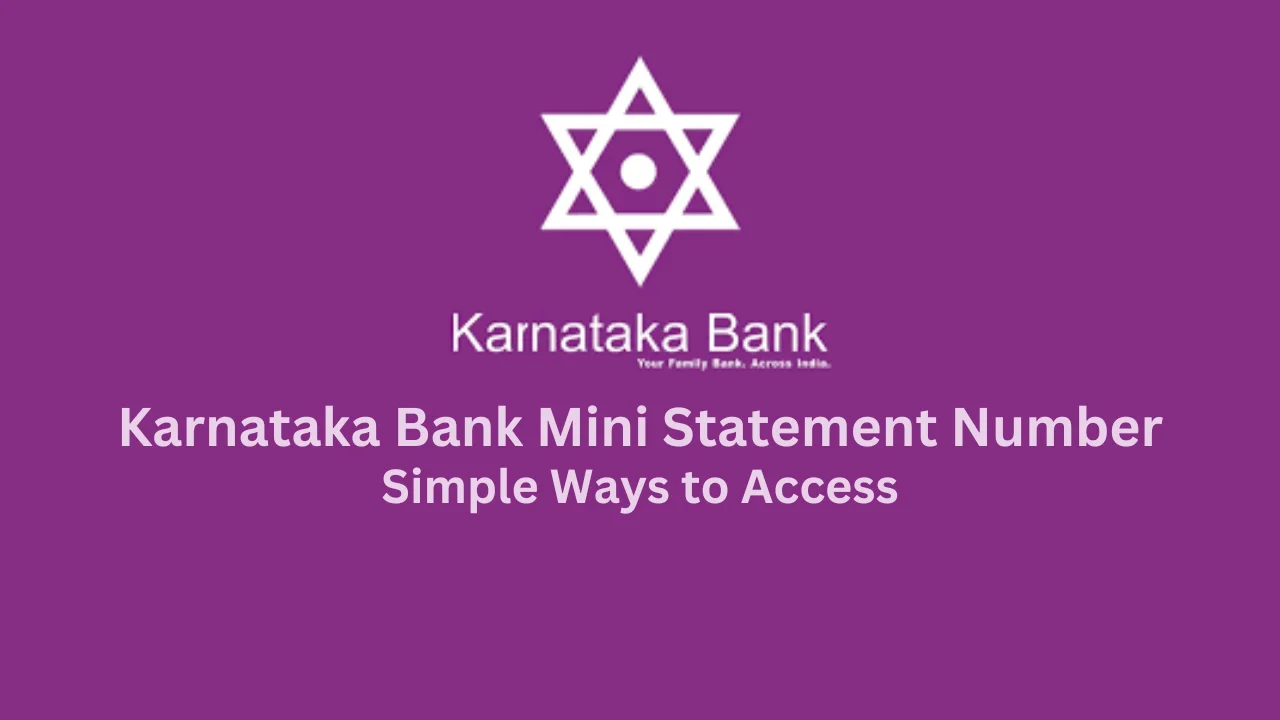 karnataka bank mini statement number